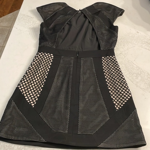 Cameo black and Tan with Mesh Detail Mini Dress Medium - Picture 8 of 8